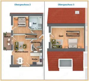 3,5-Zi.-Maisonette-Wohnung (97 m ) mit Balkon, Tageslichtbad, 2 WC & Keller in 73117 Wangen bei Gö
