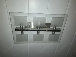 6 flammige Deckenleuchte Glas