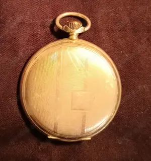 Junghans Astra Handaufzug Taschenuhr von Uropa - Vintage Bild 3