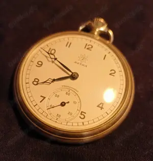 Junghans Astra Handaufzug Taschenuhr von Uropa - Vintage Bild 5
