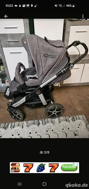 Kombikinderwagen Hartan Gts  mit Handbremse 