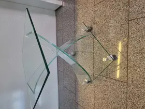 Glasabstelltisch fahrbar mit Rollen Bild 2