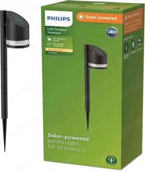 Philips Outdoor Solar Fyve Sockelleuchte Tageslichtsensor