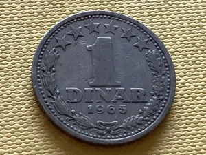 Münze Münzen Umlaufmünze Jugoslawien 1 Dinar 1965