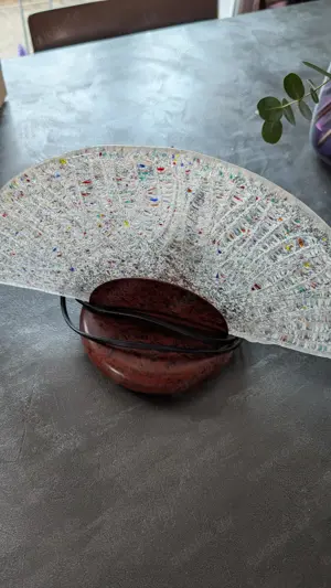 Glasfächerlampe der 70 80er