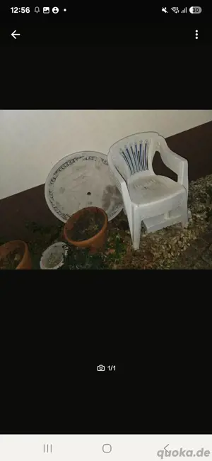 4 Gartenstühle mit Tisch