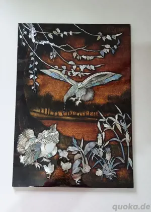 Antik | Asiatika | Lackbild | Perlmutt | Nachlass | Antiquität