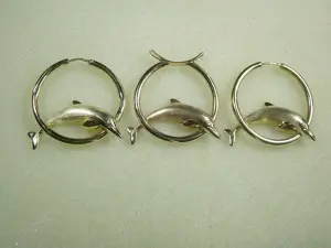 Set: Creolen - Ohrringe und Anhänger, 333 Gold, 35 x 2,7 mm, 8,1g