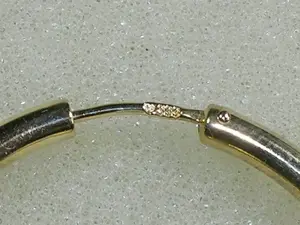 Set: Creolen - Ohrringe und Anhänger, 333 Gold, 35 x 2,7 mm, 8,1g Bild 4