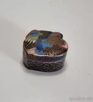 Cloisonné Emaille Vogel Dose | Sammlerstück | Nachlass | Asiatika