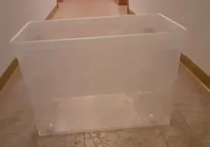 3 Klarsichtboxen mit Deckel 60l