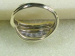 kleiner Diamant-Ring Größe 15,6 - 49 0,22 Carat TW-vsi 585 Gold Bild 4