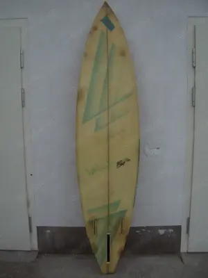 Vintage Deko custommade Surfbrett  WHITEWATER  aus Hawaii 2,45 Meter Clark Foam Fieberglass.