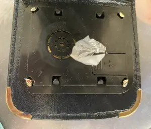 Alter LCD Wallet Reiseuhr 80er Travelling Clock Etui Schwarz Batterie selten OVP Bild 8