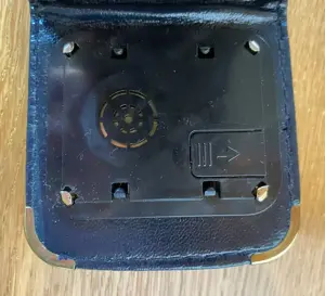 Alter LCD Wallet Reiseuhr 80er Travelling Clock Etui Schwarz Batterie selten OVP Bild 6