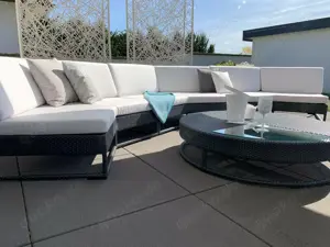 DEDON Luxus Lounge Gartenmöbel Gruppe Carbon Sitzgarnitur Bild 3