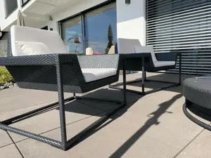 DEDON Luxus Lounge Gartenmöbel Gruppe Carbon Sitzgarnitur Bild 13