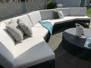 DEDON Luxus Lounge Gartenmöbel Gruppe Carbon Sitzgarnitur Bild 10