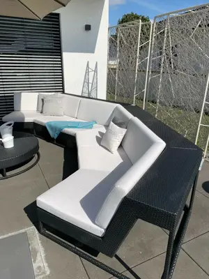 DEDON Luxus Lounge Gartenmöbel Gruppe Carbon Sitzgarnitur Bild 6