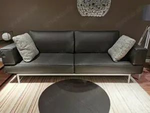 Cassina Reef Sofa Leder Schwarz Ausstellungsstück! Bild 2