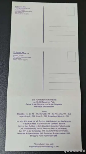 VFL BOCHUM Fans! 17teiliges AUTOGRAMMKARTEN SET (handsigniert) über 30 Jahre alt Bild 3