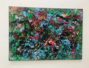 Acrylgemälde Abstrakt auf Leinwand 50x70 Unikat Orginal Bild 3