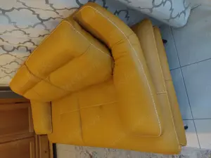 Hochwertiges Leder-Sofa in warmem Gelb (Calia Italia: Cezanne) Bild 9
