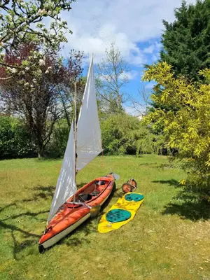 2er Paddelboot GFK Bavaria Zubehör gebraucht zu verkaufen