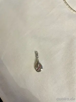 Kettenanhänger Silber mit Granat-Steinen, 835 Bild 3