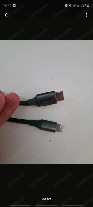 Lightning auf USB-C Kabel mit Nylonkabelschutz
