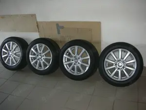 Alufelgen Platin P69 polarsilber 7J x 16 H2 ET 38. Mercedes CLK , SLK , C-Kl. Sommerkomplettradsatz 
