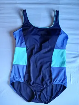 BADEANZUG - durchgehend gefüttert - Soft-Cups - Größen 46 und 48 - marine royalblau türkis - 1 Stück