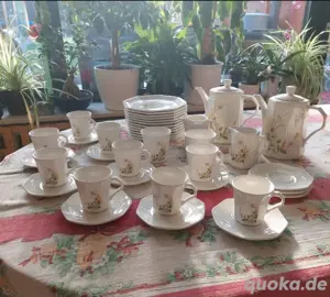 Kaffeeservice 9 Personen Olympia S.A Keramik Spül-und Mikrowellenfest 39-Teilig