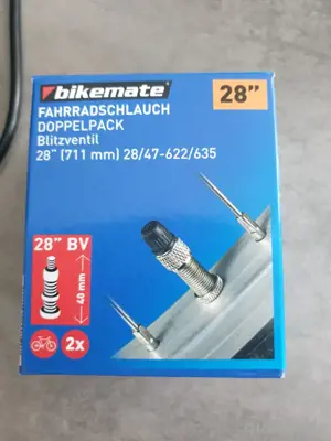 Fahrradschlauch Doppelpack 28 Zoll