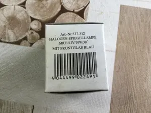 Halogen Spiegellampe MR 11 12 Volt 10 Watt Frontglas Blau