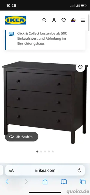 3 Ikea kommode 