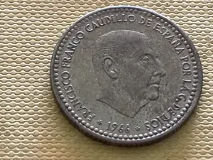 Münze Münzen Umlaufmünze Spanien 1 Peseta 1966 im Stern 74 Bild 2