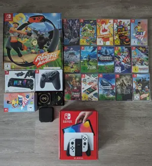 Nintendo Switch Konsole inkl spiele und mehr