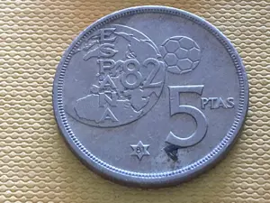 Münze Münzen Umlaufmünze Spanien 5 Pesetas 1980 im Stern 81 Bild 2