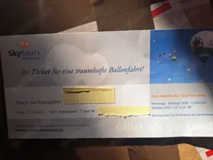 Gutschein für eine traumhafte Ballonfahrt für 1 Person gültig bis 31.12.2025