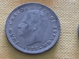 Münze Münzen Umlaufmünze Spanien 5 Pesetas 1975 im Stern 77