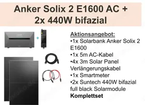 Anker Solix 2 E1600 AC +  2x 440W bifazial