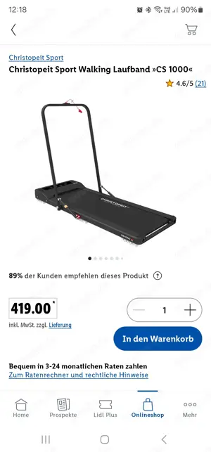 Laufband Christopheit CS 1000