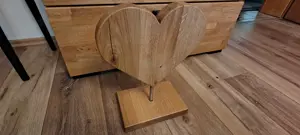 Hochwertiges Holz Deko Herz aus geölter Eiche