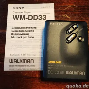 Sony Walkman WM-DD33 mit Anleitung & Sony Kopfhörer MDR-102 Bild 2