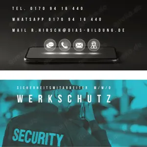 Sicherheitsmitarbeiter (m w d) für den Werkschutz