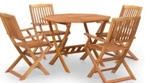 Teak Tisch mit 4 Stühlen