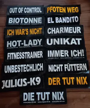 K9 Geschirre mit diversen Sprüchen komplett