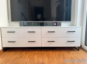 TV Board Hochglanz Weiß 
