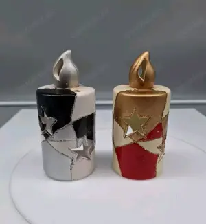 2 Stück Teelichthalter Windlicht 14cm hoch 6cm Dur